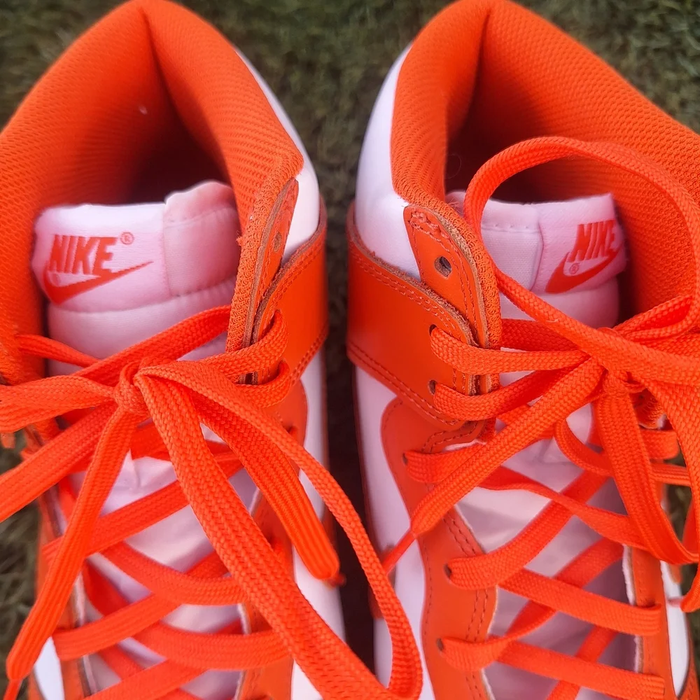 Nike Dunk Syracuse High Top 12 Men's Orange Blaze and White Sneakers DD1399-101 - Picture 10 of 14